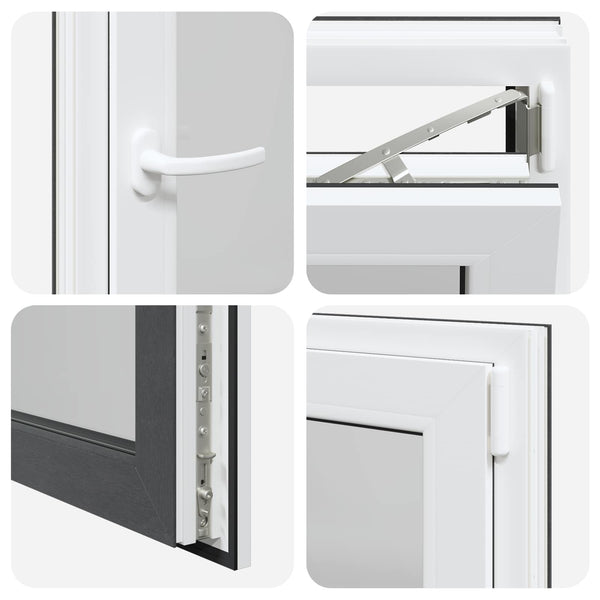 Kellerfenster PVC Anthrazit 60x80 cm
