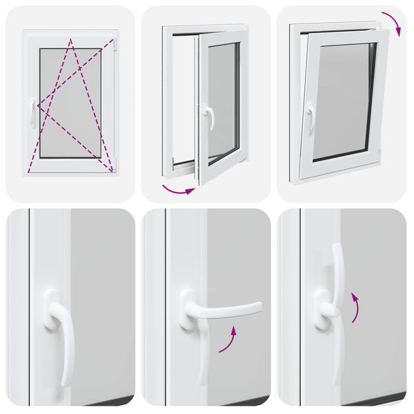 Kellerfenster PVC Anthrazit 60x80 cm