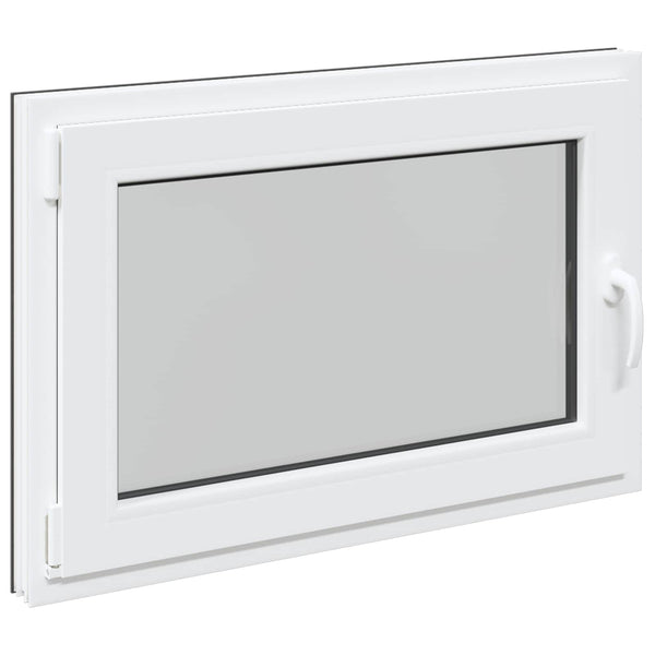 vidaXL Fenêtre de sous-sol RISOR 90 x 70 cm PVC et verre anthracite