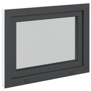 vidaXL Fenêtre de sous-sol RISOR 90 x 70 cm PVC et verre anthracite
