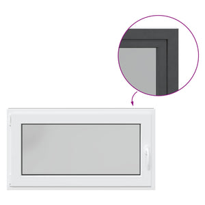 vidaXL Fenêtre de sous-sol RISOR 110 x 70 cm PVC et verre anthracite