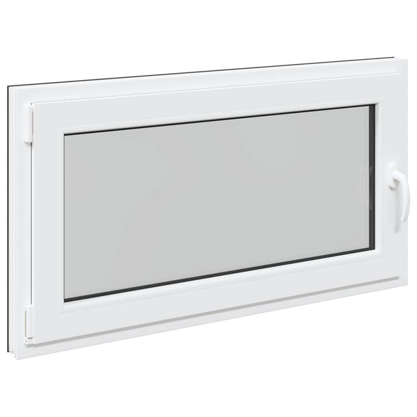 vidaXL Fenêtre de sous-sol RISOR 110 x 70 cm PVC et verre anthracite