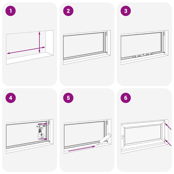 vidaXL Fenêtre de sous-sol RISOR 110 x 70 cm PVC et verre anthracite