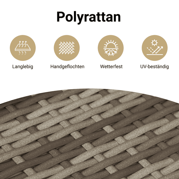 Mähroboter Garage Poly Rattan Grau