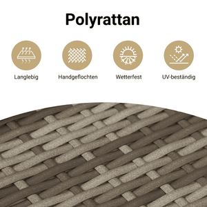 Gartenschrank Grau Poly Rattan 55x59x80cm
