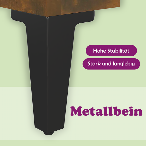 TV-Schrank Räuchereiche mit Metallbeinen