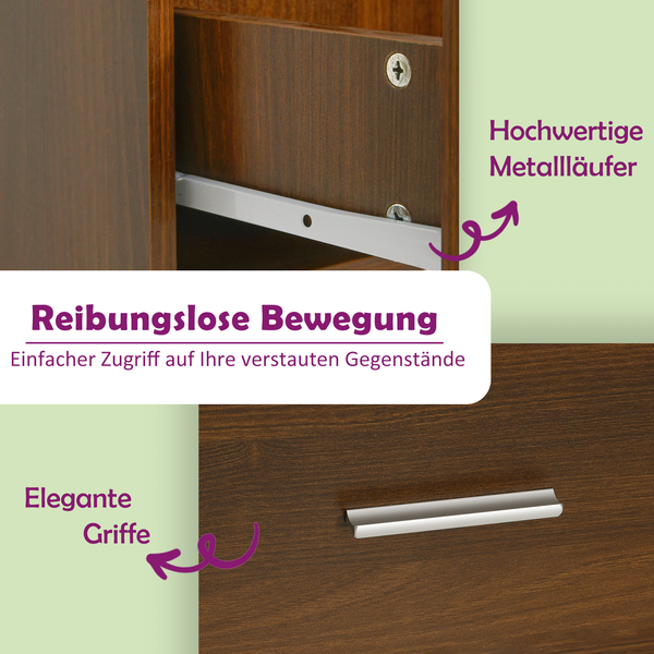 Nachttische 2er-Set Braun Eichenoptik