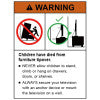 TV-Wandschrank mit LED Schwarz 58,5 cm