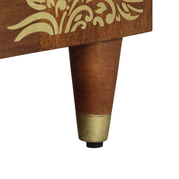Badezimmerschrank Set Honigbraun Mango 2er