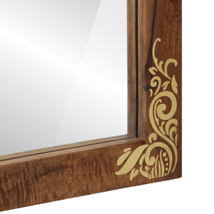 Badezimmerschrank Set Honigbraun Mango 2er