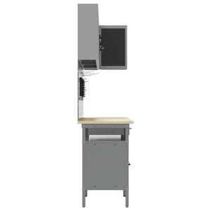 Werkbank Set mit Schubladen, 10-teilig, Schwarz/Grau