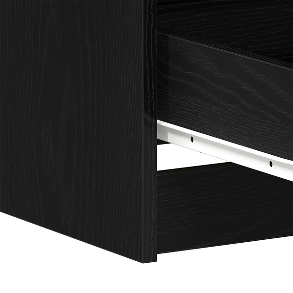 Schreibtisch Schwarz Eichenoptik mit Schublade 140 cm