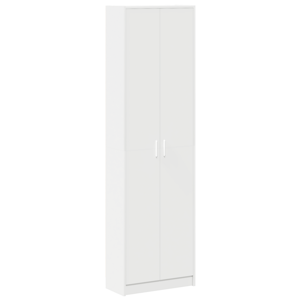 Weißer Kleiderschrank mit Regal 55x25x189 cm