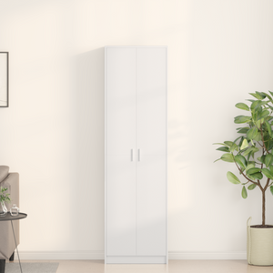 Weißer Kleiderschrank mit Regal 55x25x189 cm