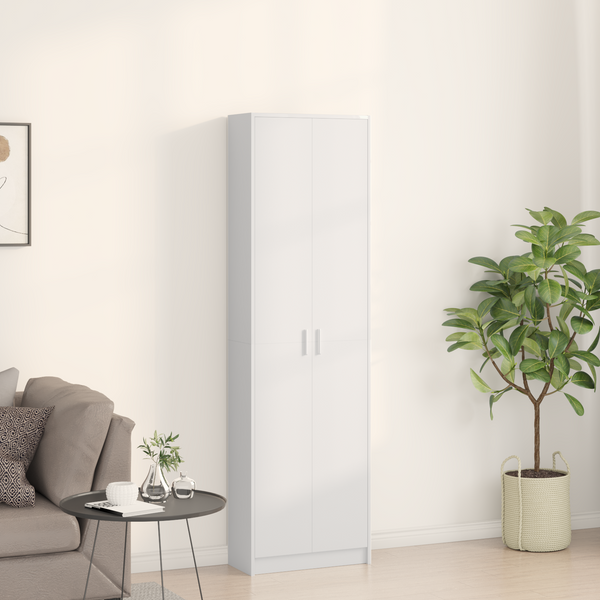 Weißer Kleiderschrank mit Regal 55x25x189 cm