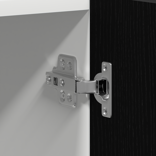 Hängeschrank mit Regal Schwarz Eichenoptik 207 cm