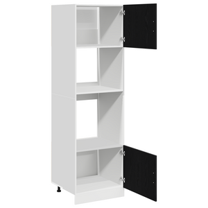 Hängeschrank mit Regal Schwarz Eichenoptik 207 cm