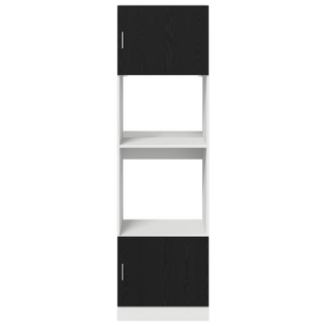 Hängeschrank mit Regal Schwarz Eichenoptik 207 cm