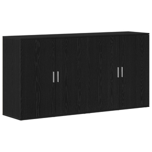 Sideboard Schwarz Eichenoptik 79x38x80cm, 2er-Set