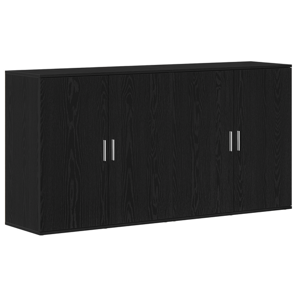 Sideboard Schwarz Eichenoptik 79x38x80cm, 2er-Set