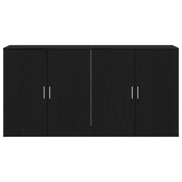 Sideboard Schwarz Eichenoptik 79x38x80cm, 2er-Set