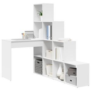 Weißer Eckschreibtisch für Homeoffice