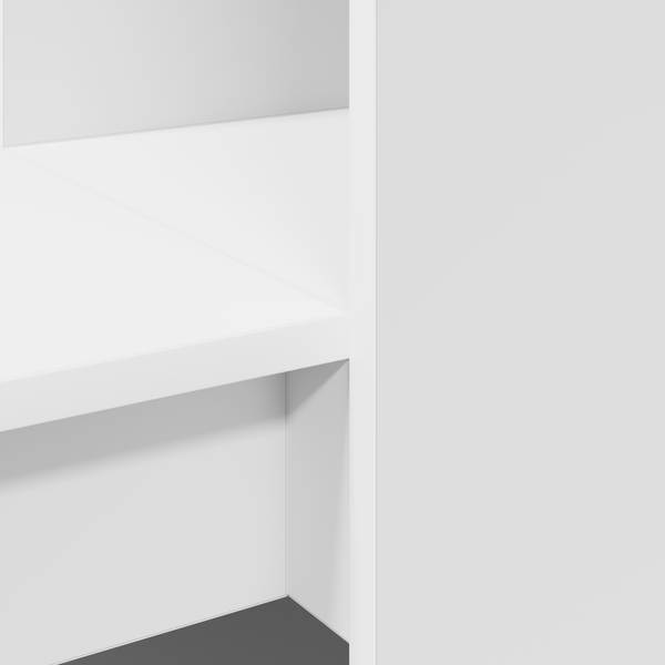 Schreibtisch mit Regal, Weiß, 122 cm