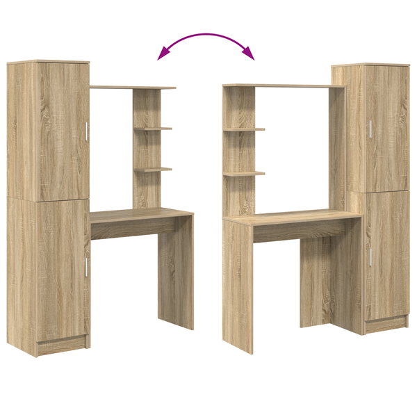 Schreibtisch 2er-Set Sonoma Eiche