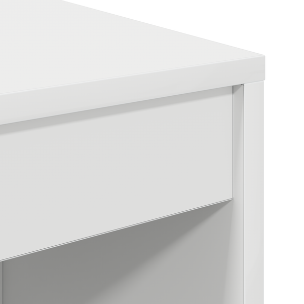 Schreibtisch Weiß mit Schubladen und Regal