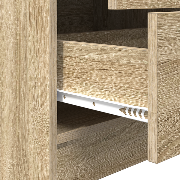 Schreibtisch Sonoma Eiche mit Schubladen & Regal