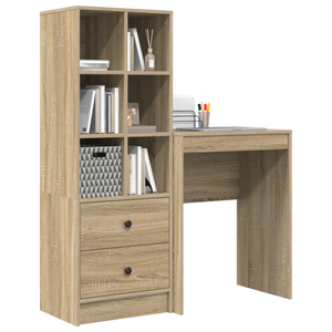 Schreibtisch Sonoma Eiche mit Schubladen & Regal