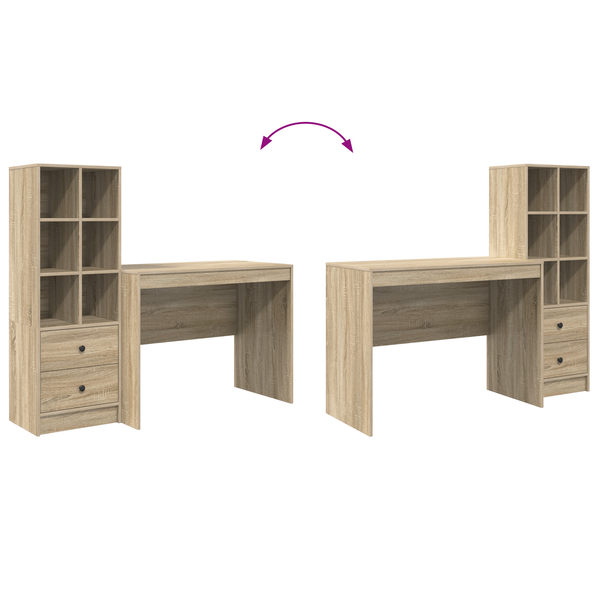 Schreibtisch Sonoma Eiche mit Schubladen