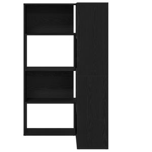Kleiderschrank Schwarz Eichen-Optik, 2er-Set