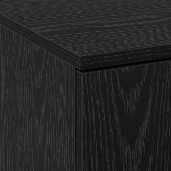 vidaXL Highboard noir aspect chêne 70 x 33,5 x 180 cm Aggloméré