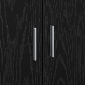 vidaXL Highboard noir aspect chêne 70 x 33,5 x 180 cm Aggloméré