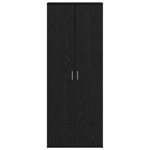vidaXL Highboard noir aspect chêne 70 x 33,5 x 180 cm Aggloméré