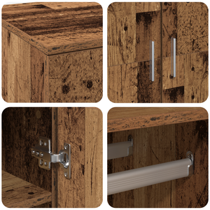 Hochschrank Altholz mit Regal 80x39x178cm