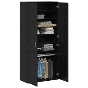 Hochschrank Schwarz Eiche 80x39x178cm