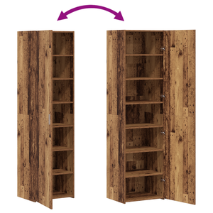 Highboard 2er Set Altholz 50x42,5x185cm