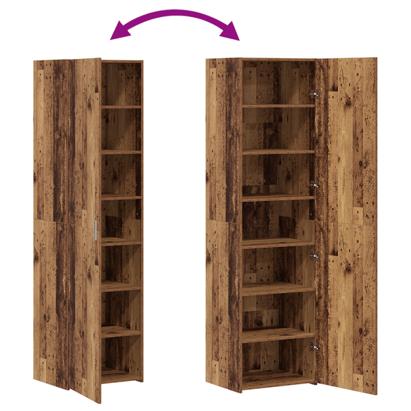 Highboard 2er Set Altholz 50x42,5x185cm