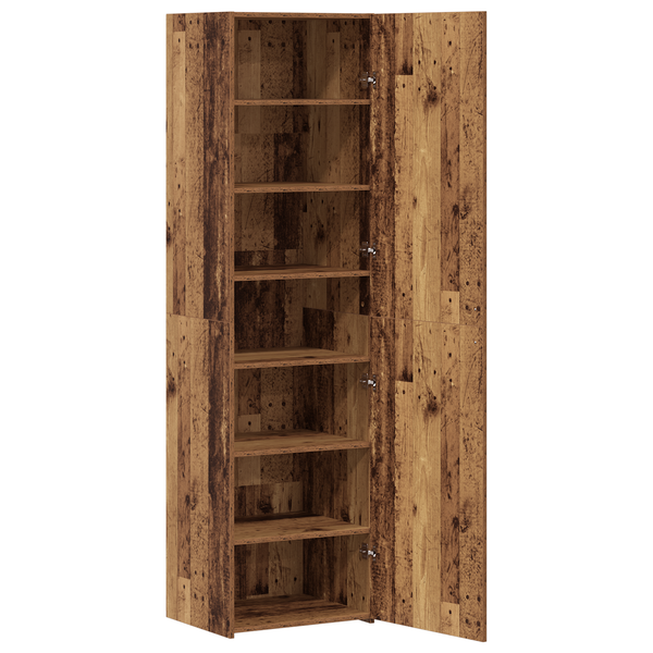 Highboard 2er Set Altholz 50x42,5x185cm