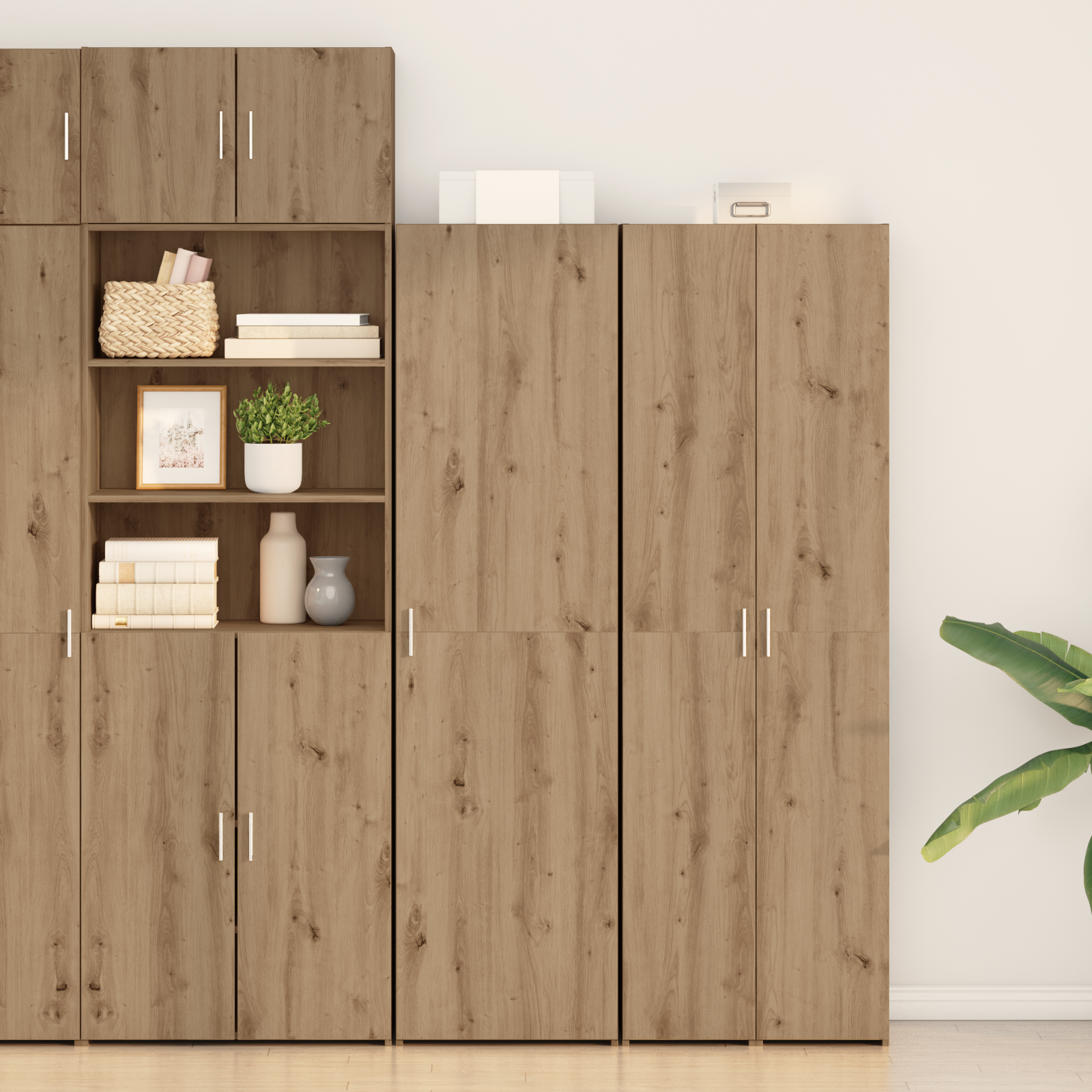 Highboard 2er-Set Artisan Eiche