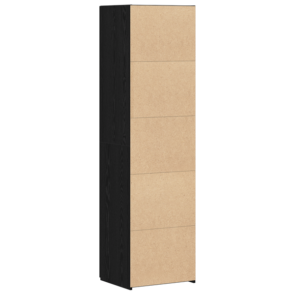 Highboard Schwarz Eichenoptik, 2er-Set