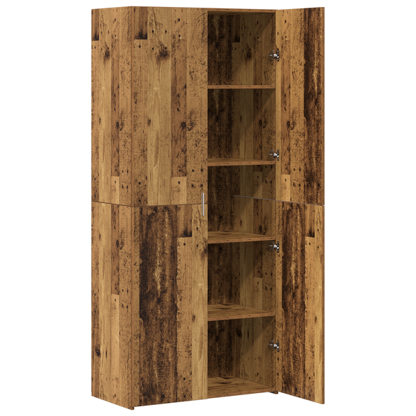 Highboard 2er Set Altholz 80x42x185cm