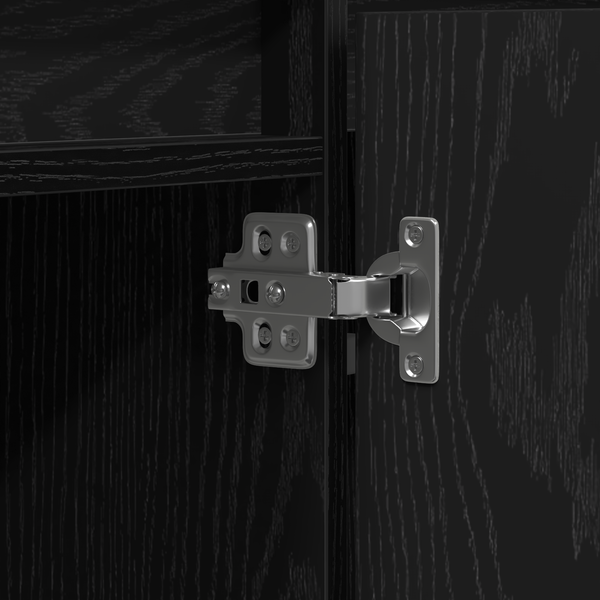 TV-Schrank Schwarz Eichen-Optik 180 cm