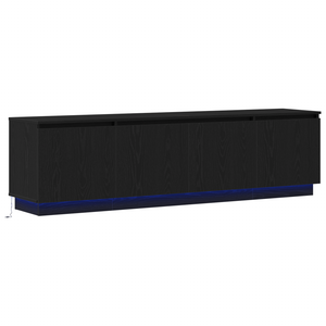 TV-Schrank Schwarz Eichen-Optik 180 cm