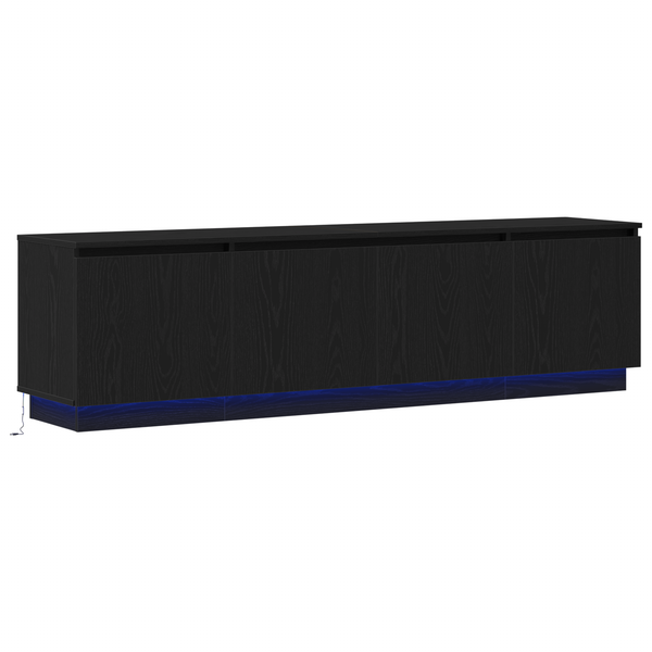 TV-Schrank Schwarz Eichen-Optik 180 cm