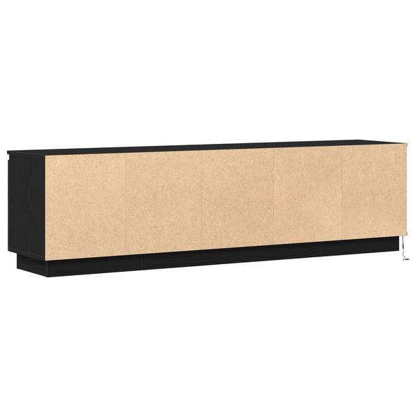 TV-Schrank Schwarz Eichen-Optik 180 cm