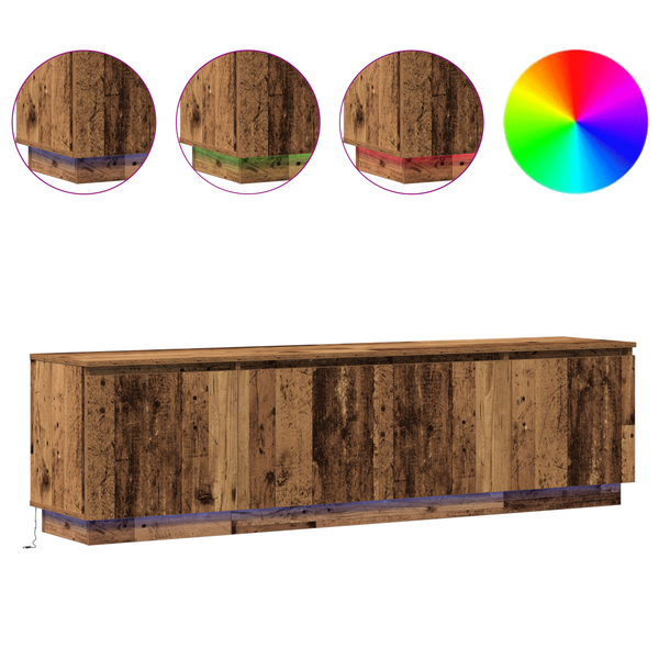 vidaXL Meuble TV en bois de récupération 180 x 38 x 49 cm bois d'ingénierie