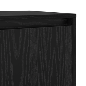 Sideboard 2er Set Schwarz Eiche Optik